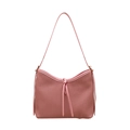Schicke rosa Schultertasche mit Plissee-Design aus hochwertigem synthetischem PU-Leder - Rosa