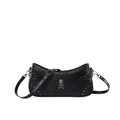 Borsa a spalla gotica in pelle PU nera con teschio d'argento e borchie metalliche - Stile Teschio (Nero Stile 2)