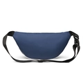 Navy blue crossbody chest bag with adjustable strap and durable nylon texture - Blue