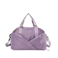 Versatile purple water-resistant nylon crossbody bag for fitness and travel use - Purple