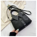 Sac seau noir avec design col de chemise créatif et bandoulière réglable - Noir