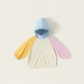 UPF 50+ Kinder Kapuzen-Sonnenschutzjacke mit Farbblockdesign in Gelb, Rosa und Weiß - Hellgelb / 80