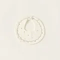Breathable petal-shaped cotton baby bib with colorful polka dots and snap closure - Round Polka Dot (PS26009)