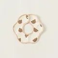 Absorbent double-layer cotton baby bib with cute brown bear prints and snap button - Little Bear Waterproof (PS24019)