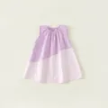 Robe trapèze sans manches pour filles avec un design color-block violet et rose doux - 80 / Pourpre Hibiscus
