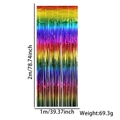 Tenda a frange metalliche arcobaleno per decorazione sfondo festa misura 1x2m - Stile Sfumato Arcobaleno (Tenda a Frange Sfumata Arcobaleno 1*2m)