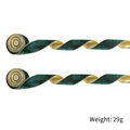 Nastro di velluto verde San Patrizio con retro dorato per decorazioni per feste - Flanella leggera / 2 Metri