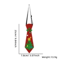 Rode glitter kerststropdas voor kinderen met groene boom en verstelbare zwarte riem - Kerst stropdas / Rode kerstboom