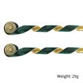 Nastro in velluto verde scuro da 2m con bordo in raso dorato per pacchi di Natale - 2 Metri / Verde
