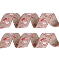 Nastro natalizio con stampa Babbo Natale e testo HO HO HO per confezioni regalo festive - Stampa Babbo Natale (LRTSD) / Confezione da 2 Metri (Larga 5cm)