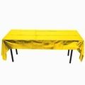 Metallic gold disposable rectangular tablecloth for party and birthday table decoration - Small / Gold