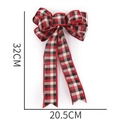 Fiocco natalizio classico a quadri rossi e neri, decorazione festiva da 32x20,5 cm - Fiocco Grande