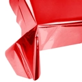 Glanzend rood metallic tafelzeil voor verjaardagsfeestjes en feestelijke decors - Groot / Rood