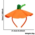Serre-tête citrouille d'Halloween pour enfants en feutre orange avec dimensions de 21,4cm - Taille unique / Chapeau de Citrouille Vigne Verte