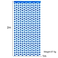 Blue flower pattern fringe curtain for party decoration, 1m wide by 2m high - Blue Shamrock / 100cmx200cm Pack