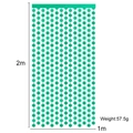 Emerald green floral foil fringe curtain for St. Patrick's Day party backdrop, 1x2m size - Green Glitter Clover / 100cmx200cm Pack