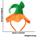 Halloween orange plush pumpkin headband accessory for kids party costume - Curved Horn Pumpkin Hat