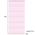 Pink floral tinsel curtain for party backdrop, 2m x 1m size decorative hanging decor - Rose Gold Clover / 100cmx200cm Pack