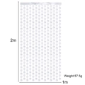 White flower-shaped St. Patrick's Day party fringe curtain backdrop measuring 1m by 2m - Silver Clover / 100cmx200cm Pack