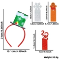 Serre-tête chapeau de Noël pailleté avec accessoires flocon et bonhomme de pain d'épice - Avec 3 Signes de Remplacement / Haut-de-forme Vert
