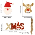 Kersthouten hangers set met kerstman en rendier motieven voor feestelijke decoratie - Kerst Houten Hanger Set