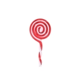Christmas tree hanging decoration in red and white spiral lollipop shape - Small Lollipop Ornament