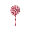 Christmas lollipop hanging ornament with red and white spiral stripes for tree decoration - Large Lollipop Ornament