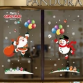 Christmas window static stickers with Santa, snowman and colorful snowflakes - Santa Snowman Balloon Style (HYC-61)