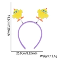Easter headband with purple base and yellow spring-loaded chicks wearing blue glasses - Chick with Glasses