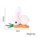 Pinza para el pelo de Pascua con conejo de peluche blanco y zanahoria, accesorio de 8cm - Estilo Conejo Zanahoria Blanco