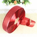 Nastro natalizio rosso da 2 metri con bordo dorato per decorazione albero festivo - 10m Nastro Glitterato Rosso