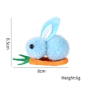 Easter blue plush bunny hair clip with orange carrot base measuring 8cm by 6.5cm - Blue Rabbit Carrot Style