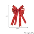 Sparkling red Christmas bow with gold edges and festive glitter for tree decoration - Gold Edged Red Bow