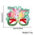Lunettes Joyeuses Pâques vertes avec lapins blancs et œufs pour accessoires de fête - Style Maison Lapin Oeuf