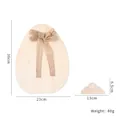 Detailed size specifications for Easter wooden egg puzzle ornament with bow decoration - Egg Style