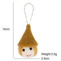 Bambola di Natale in feltro con cappello giallo e cordino per decorazione albero - Ciondolo per Albero di Natale / Giallo