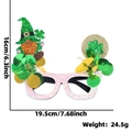 St. Patrick's Day party glasses with green leprechaun hat and clover decorations - Gnome Gold Coin Style