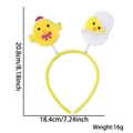 Easter chick headband for kids party featuring yellow plush chicks and purple bow detail - Bowtie Eggshell Chick