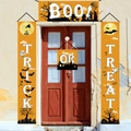 Set di striscioni Halloween Trick or Treat con motivi Boo e zucca per decorazioni di feste - Taglia unica / Arancione Brillante Combinazione 4 Pezzi