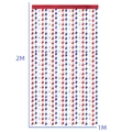 Patriotic red white and blue bird fringe curtain backdrop for holiday party decor 2x1M - Peace Dove Fringe Curtain