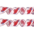 Patriotic USA Independence Day ribbon with vintage truck and American flag pattern - 6m White Truck