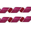 2-meter wavy deep pink glitter ribbon with silver edges for Christmas tree decoration - 2 Meters / Rose Red