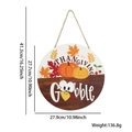 Thanksgiving wooden round door hanger with pumpkin, maple leaf and turkey designs - Pumpkin Maple Letter Style