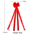 Lazo rojo de terciopelo para Navidad con luces LED, 134,5cm de largo para decoración - Lazo luminoso rojo tipo B