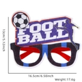 Lunettes de fête football à rayures bleu et noir avec branches rouges et silhouette - Taille unique / FOOTBALL Noir Bleu