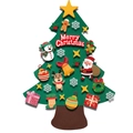 Set de árbol de Navidad de fieltro DIY para niños con luces LED y adornos festivos - Estilo Merry Christmas / Sin Luces