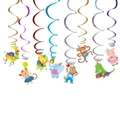 Decorazioni a spirale per feste di compleanno con animali della giungla per bambini piccoli - Stile Ghirlanda Elefante