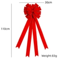 Grand nœud de Noël en velours rouge de 110cm avec bord doré pour sapin et décoration - Noeud - Design Col Rond