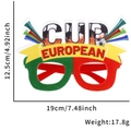 European Cup soccer themed fan glasses with C-U-P lettering in green red and yellow - European Cup Celebration Style (Portugal)