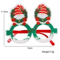 Christmas party gnome glasses frame with red hats and green wreaths for festive photos - One Size / Santa Wreath Style